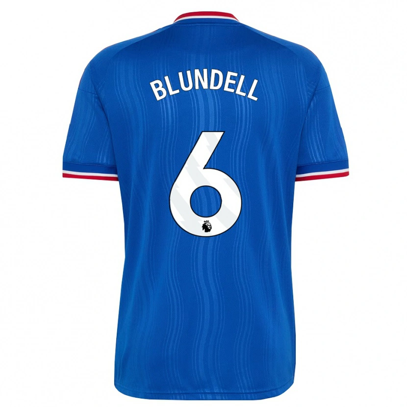 Danxen Hombre Camiseta Hannah Blundell #6 Azul Blanco Rojo 2ª Equipación 2026/27 La Camisa México