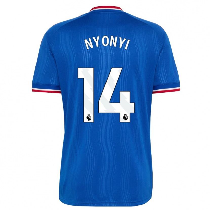 Danxen Hombre Camiseta Brian Nyonyi #14 Azul Blanco Rojo 2ª Equipación 2026/27 La Camisa México