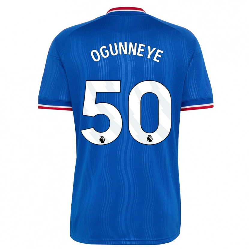 Danxen Hombre Camiseta Habeeb Ogunneye #50 Azul Blanco Rojo 2ª Equipación 2026/27 La Camisa México
