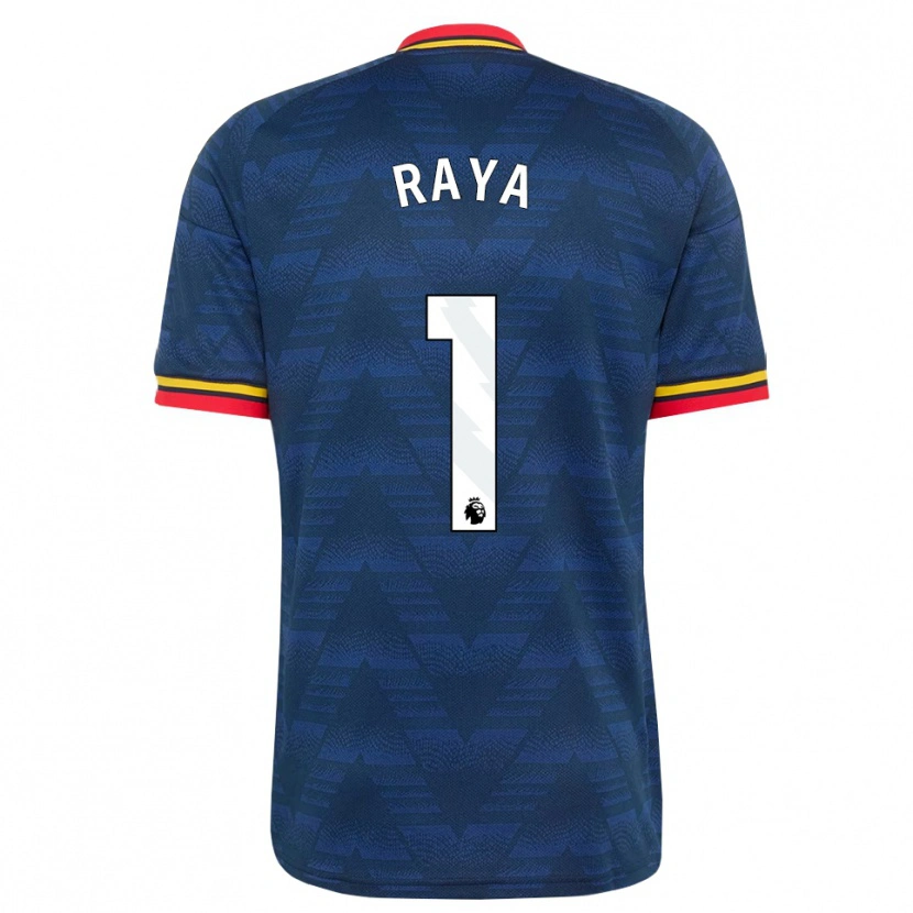 Danxen Hombre Camiseta David Raya #1 Azulmedianoche Amarillo Rojo 2ª Equipación 2026/27 La Camisa México