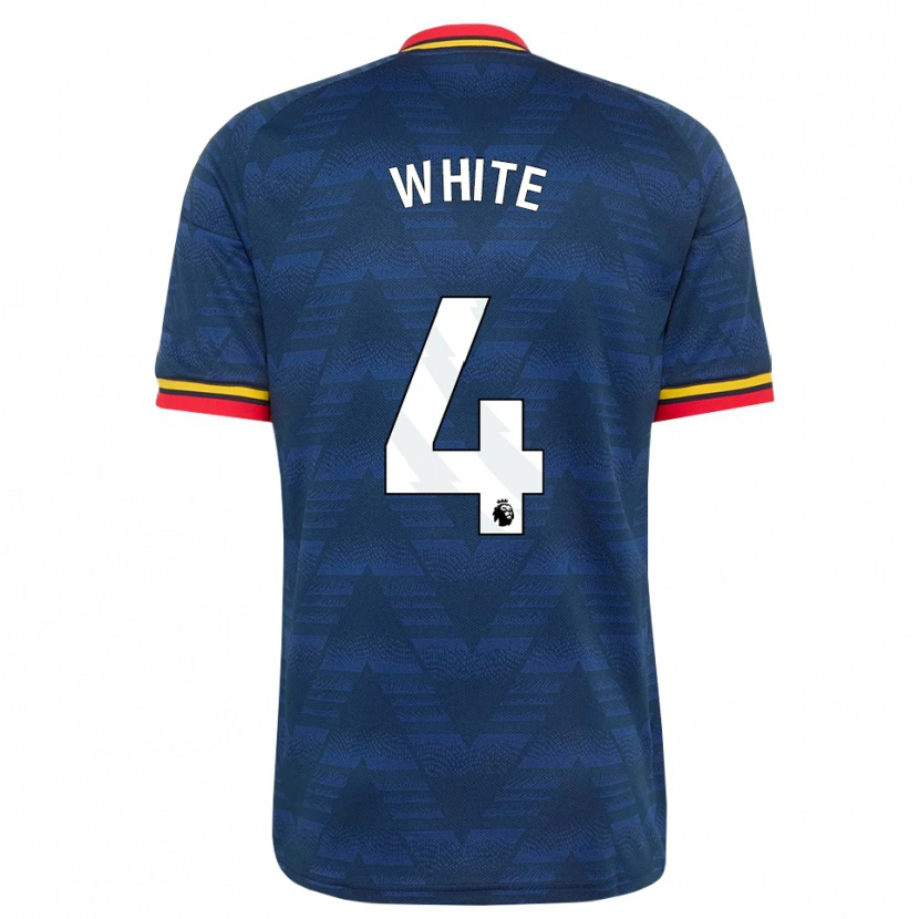 Danxen Hombre Camiseta Ben White #4 Azulmedianoche Amarillo Rojo 2ª Equipación 2026/27 La Camisa México