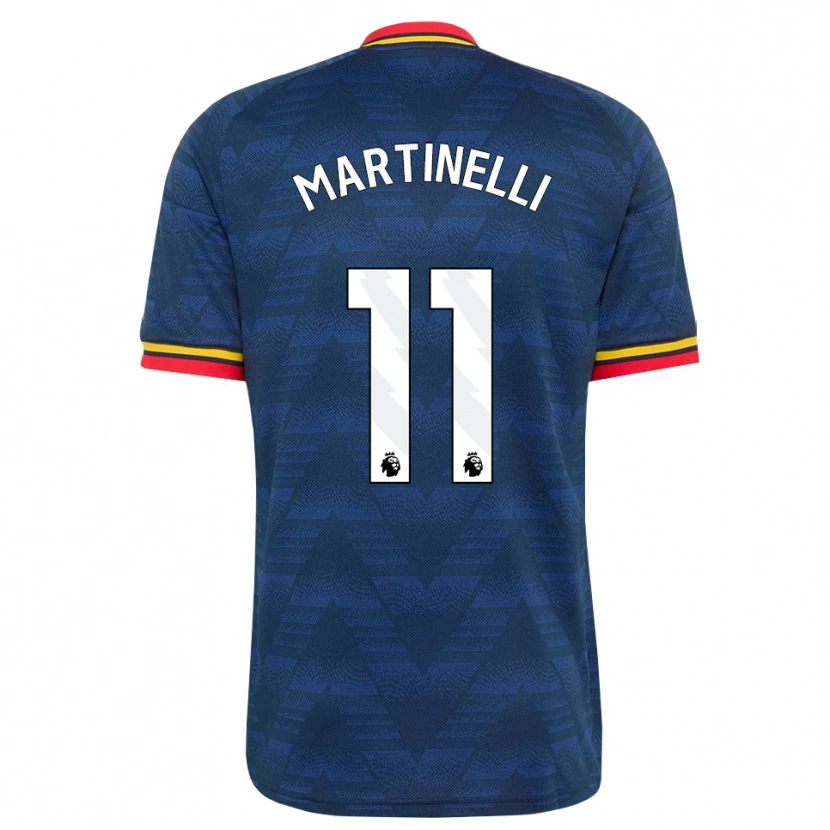 Danxen Hombre Camiseta Gabriel Martinelli #11 Azulmedianoche Amarillo Rojo 2ª Equipación 2026/27 La Camisa México