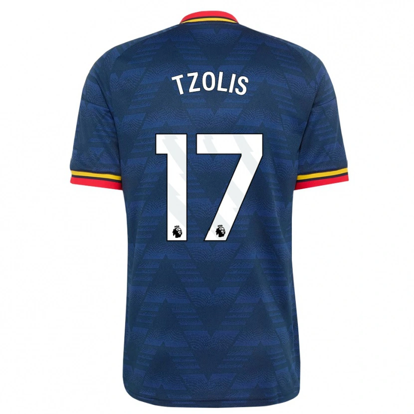 Danxen Hombre Camiseta Christos Tzolis #17 Azulmedianoche Amarillo Rojo 2ª Equipación 2026/27 La Camisa México