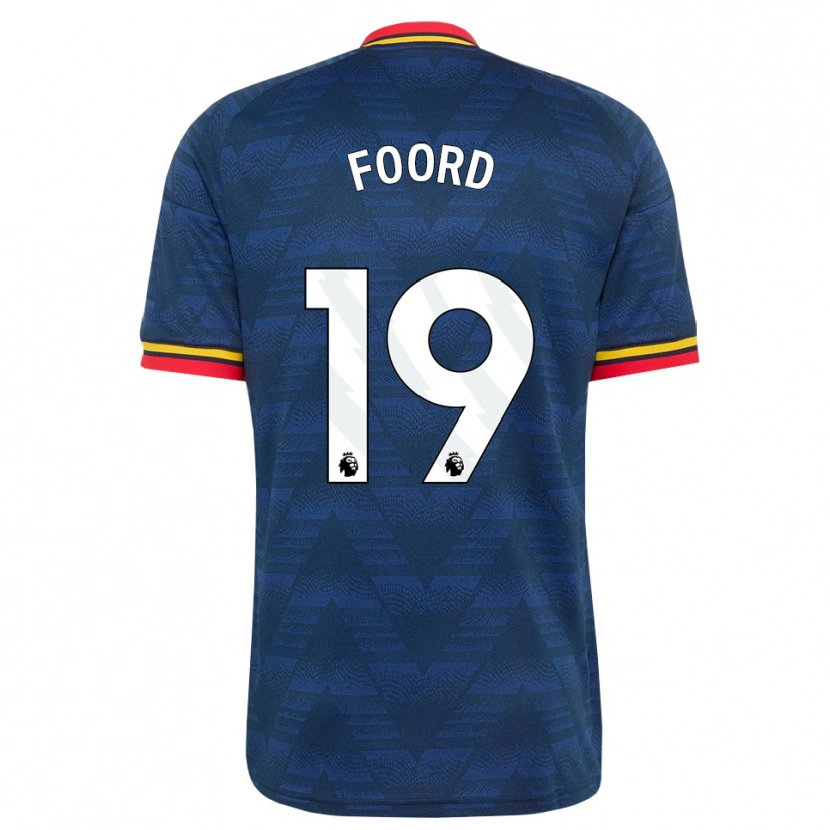 Danxen Hombre Camiseta Caitlin Foord #19 Azulmedianoche Amarillo Rojo 2ª Equipación 2026/27 La Camisa México