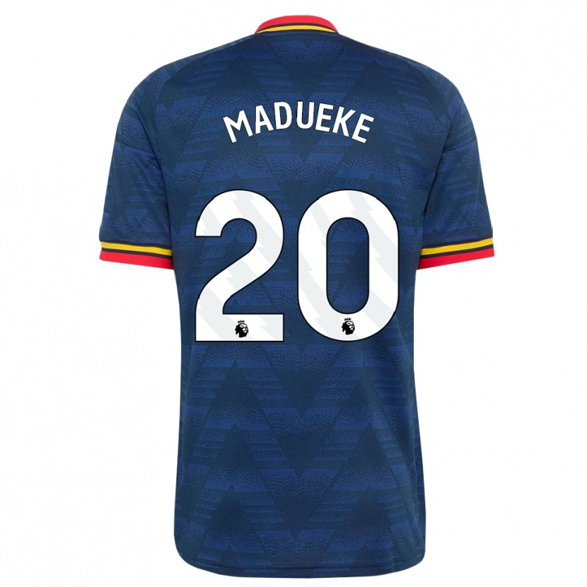 Danxen Hombre Camiseta Noni Madueke #20 Azulmedianoche Amarillo Rojo 2ª Equipación 2026/27 La Camisa México