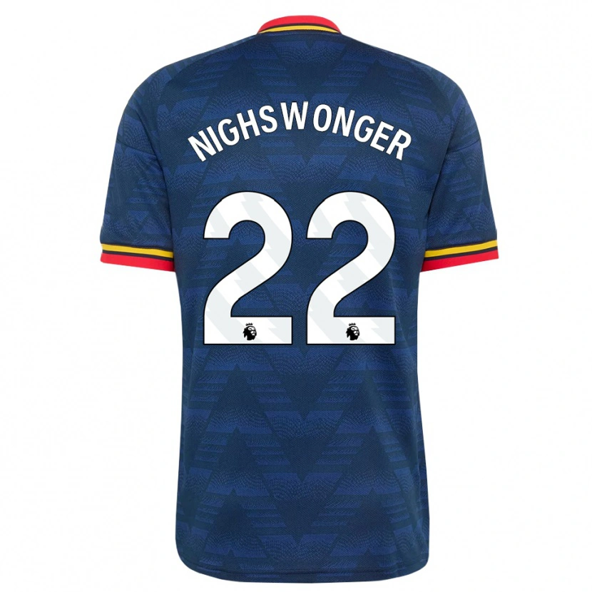 Danxen Hombre Camiseta Jenna Nighswonger #22 Azulmedianoche Amarillo Rojo 2ª Equipación 2026/27 La Camisa México