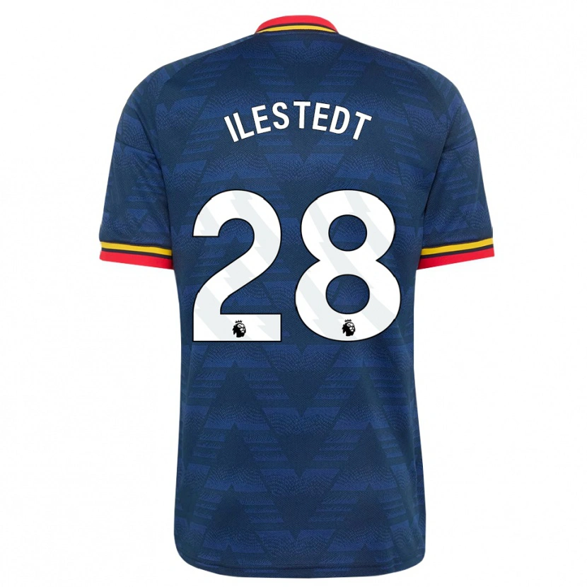 Danxen Hombre Camiseta Amanda Ilestedt #28 Azulmedianoche Amarillo Rojo 2ª Equipación 2026/27 La Camisa México