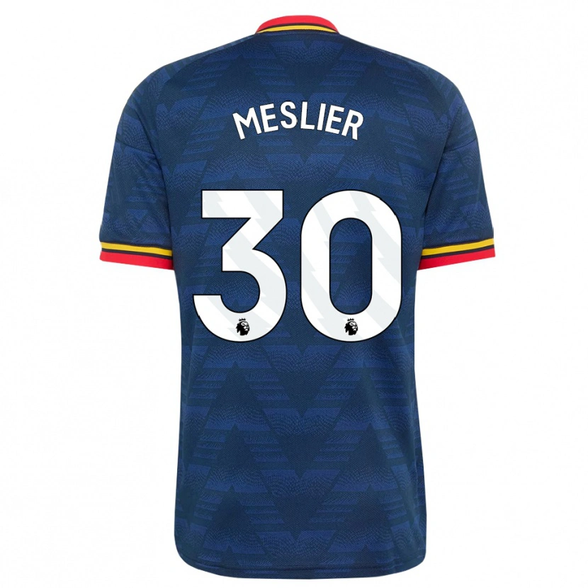 Danxen Hombre Camiseta Illan Meslier #30 Azulmedianoche Amarillo Rojo 2ª Equipación 2026/27 La Camisa México