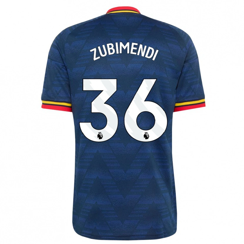 Danxen Hombre Camiseta Martín Zubimendi #36 Azulmedianoche Amarillo Rojo 2ª Equipación 2026/27 La Camisa México
