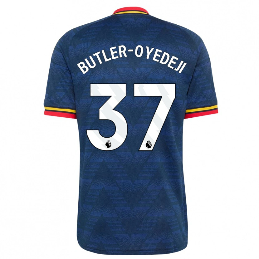 Danxen Hombre Camiseta Nathan Butler-Oyedeji #37 Azulmedianoche Amarillo Rojo 2ª Equipación 2026/27 La Camisa México