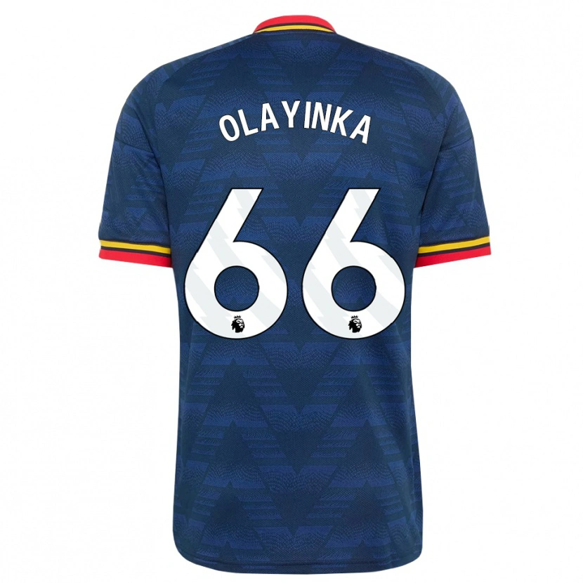 Danxen Hombre Camiseta James Olayinka #66 Azulmedianoche Amarillo Rojo 2ª Equipación 2026/27 La Camisa México