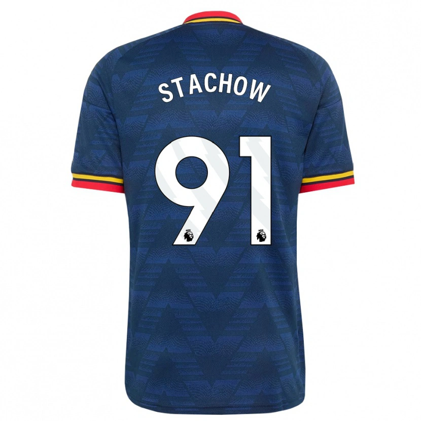 Danxen Hombre Camiseta Patrick Stachow #91 Azulmedianoche Amarillo Rojo 2ª Equipación 2026/27 La Camisa México
