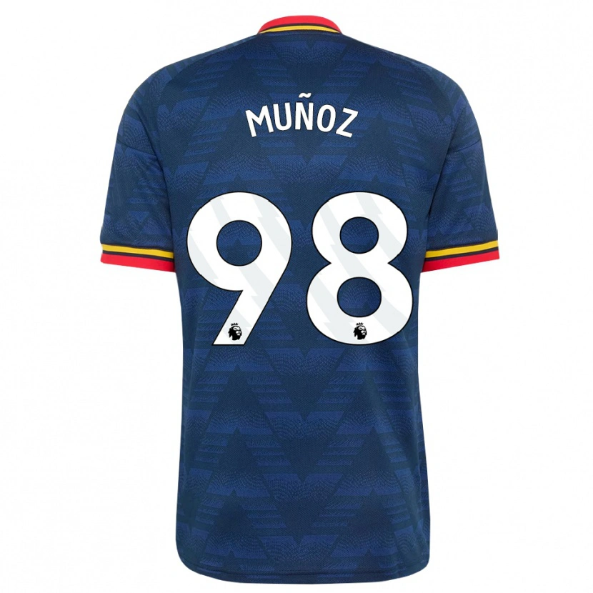 Danxen Hombre Camiseta Luis Muñoz #98 Azulmedianoche Amarillo Rojo 2ª Equipación 2026/27 La Camisa México
