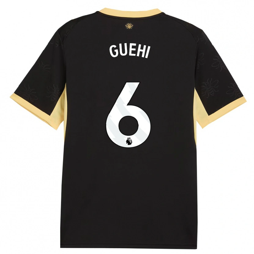 Danxen Hombre Camiseta Marc Guéhi #6 Negro Amarillo 2ª Equipación 2026/27 La Camisa México
