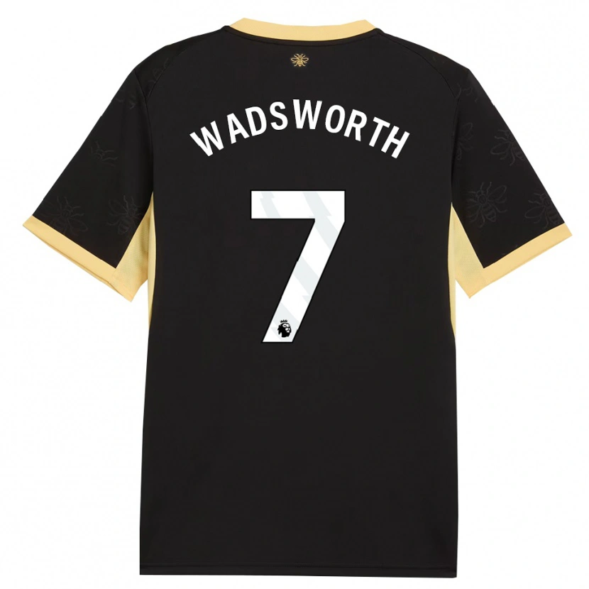 Danxen Hombre Camiseta Sam Wadsworth #7 Negro Amarillo 2ª Equipación 2026/27 La Camisa México