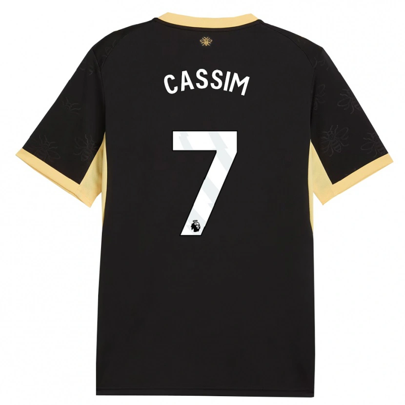 Danxen Hombre Camiseta Karim Cassim #7 Negro Amarillo 2ª Equipación 2026/27 La Camisa México