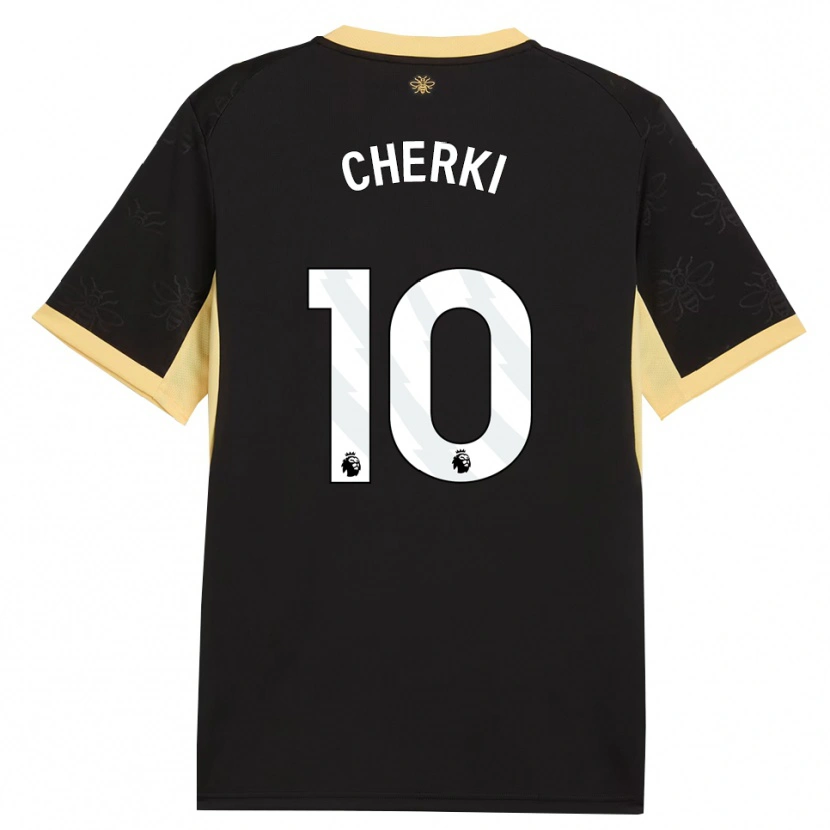 Danxen Hombre Camiseta Rayan Cherki #10 Negro Amarillo 2ª Equipación 2026/27 La Camisa México