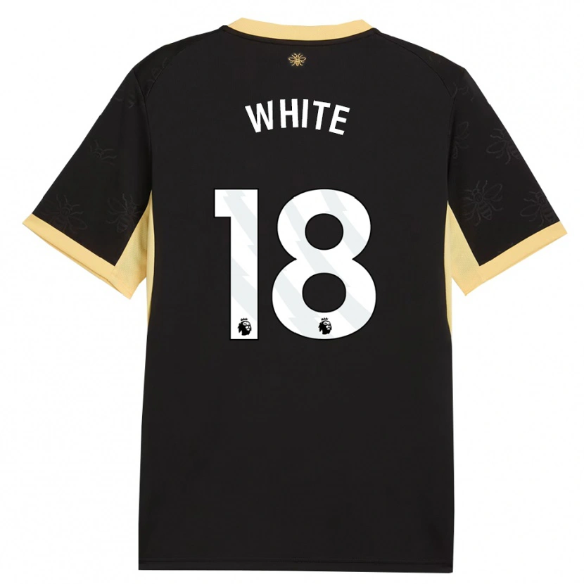 Danxen Hombre Camiseta Ellen White #18 Negro Amarillo 2ª Equipación 2026/27 La Camisa México