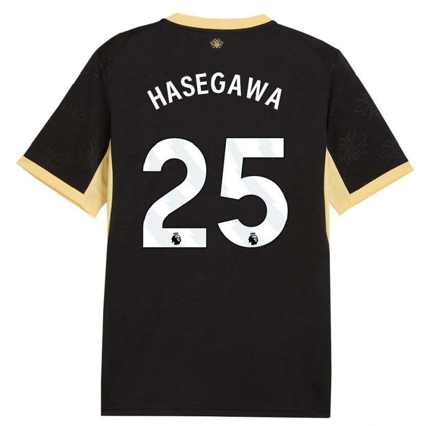 Danxen Hombre Camiseta Yui Hasegawa #25 Negro Amarillo 2ª Equipación 2026/27 La Camisa México