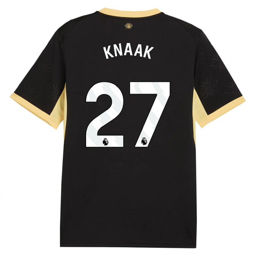 Danxen Hombre Camiseta Rebecca Knaak #27 Negro Amarillo 2ª Equipación 2026/27 La Camisa México
