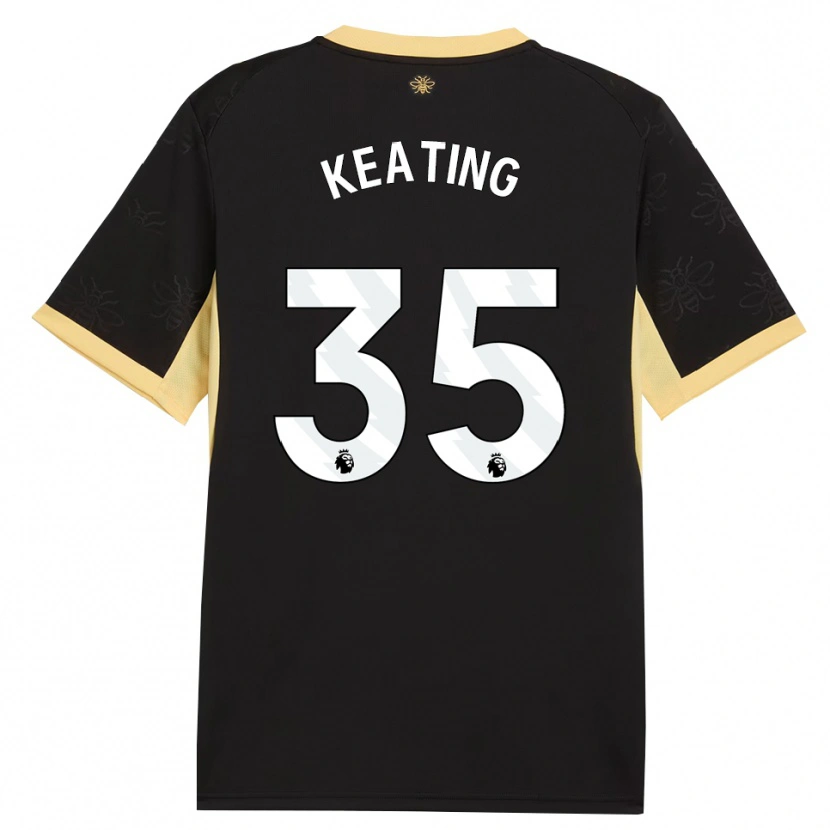 Danxen Hombre Camiseta Khiara Keating #35 Negro Amarillo 2ª Equipación 2026/27 La Camisa México