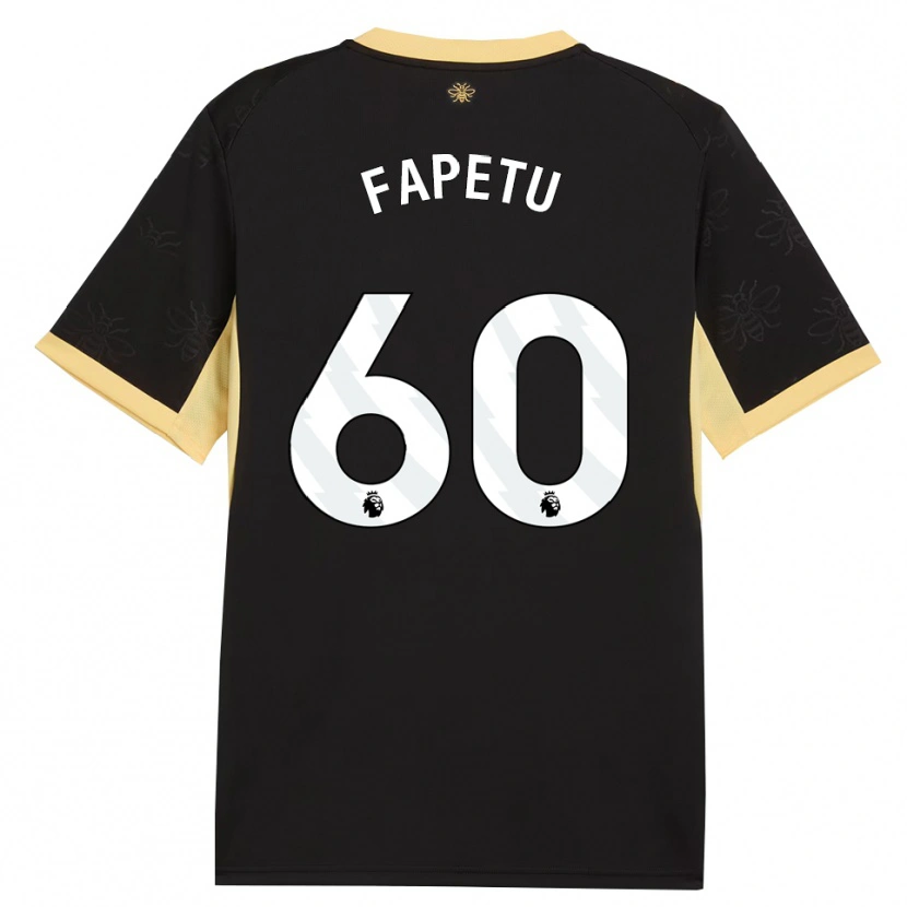 Danxen Hombre Camiseta Femi Fapetu #60 Negro Amarillo 2ª Equipación 2026/27 La Camisa México
