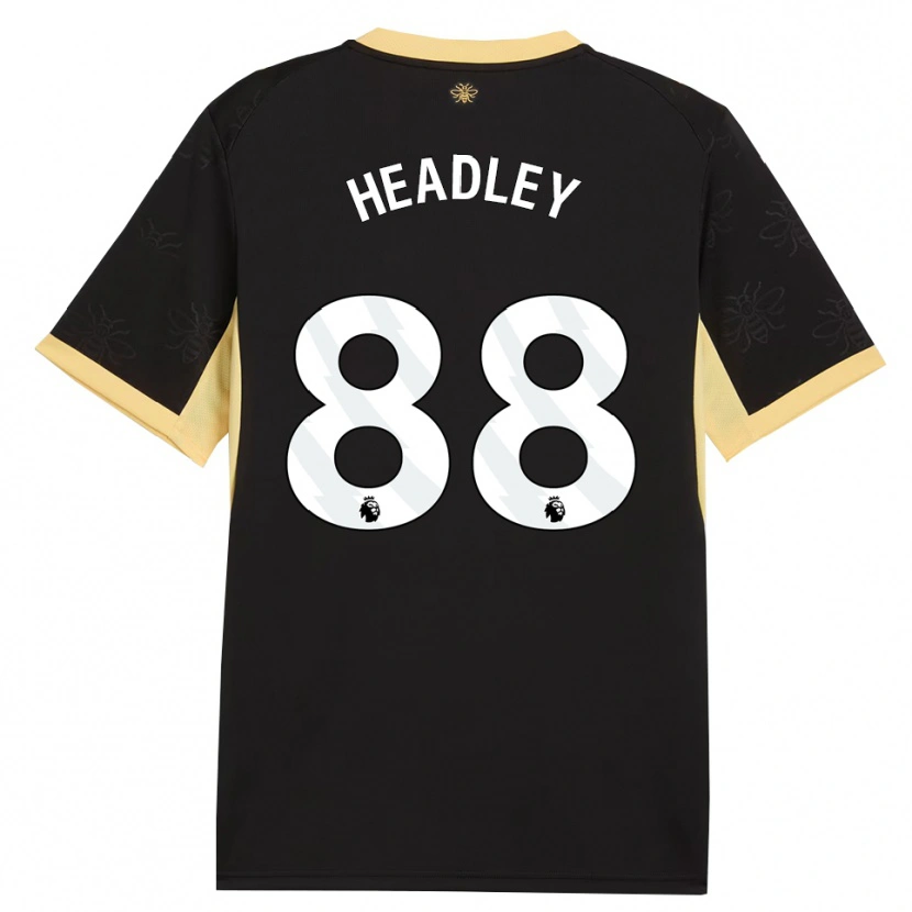 Danxen Hombre Camiseta Dante Headley #88 Negro Amarillo 2ª Equipación 2026/27 La Camisa México