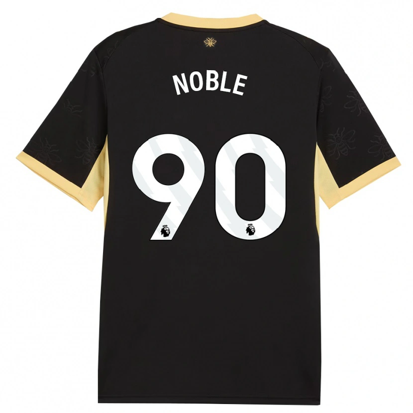 Danxen Hombre Camiseta Kian Noble #90 Negro Amarillo 2ª Equipación 2026/27 La Camisa México