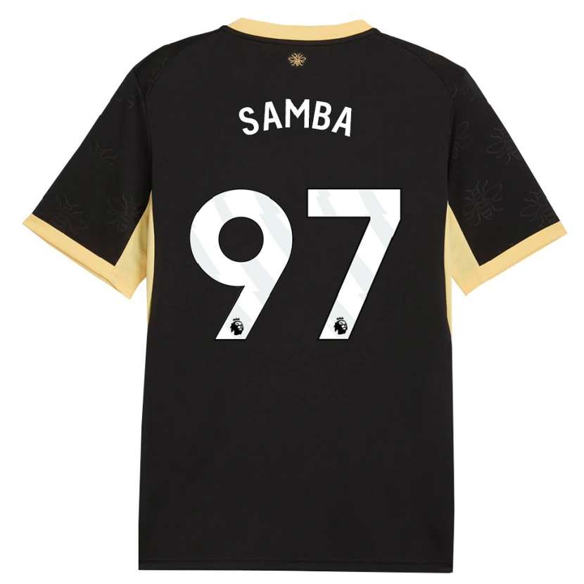 Danxen Hombre Camiseta Tyrone Samba #97 Negro Amarillo 2ª Equipación 2026/27 La Camisa México