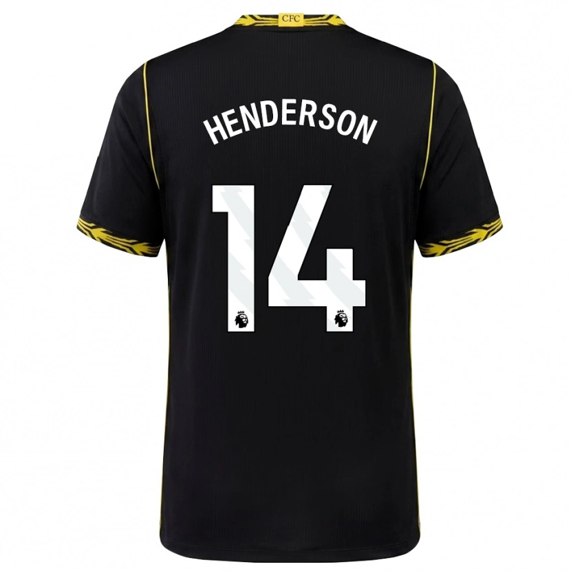 Danxen Hombre Camiseta Jordan Henderson #14 Negro Amarillo 2ª Equipación 2026/27 La Camisa México