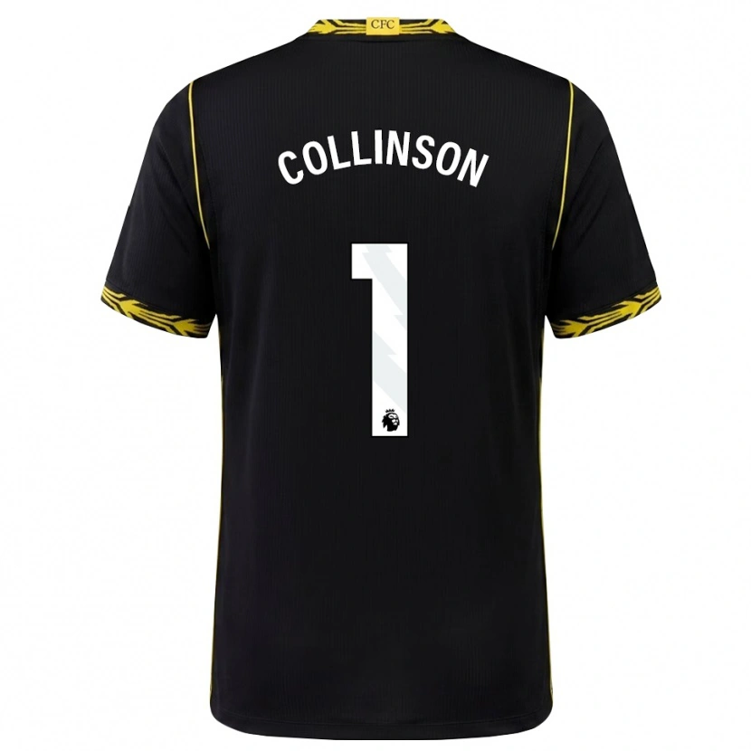 Danxen Hombre Camiseta Isaac Collinson #1 Negro Amarillo 2ª Equipación 2026/27 La Camisa México