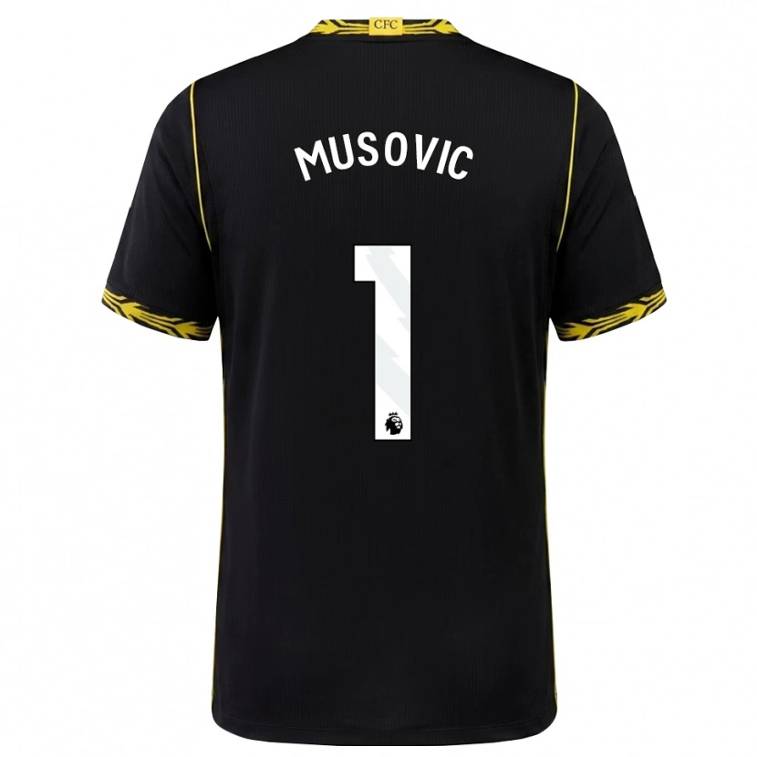 Danxen Hombre Camiseta Zecira Musovic #1 Negro Amarillo 2ª Equipación 2026/27 La Camisa México