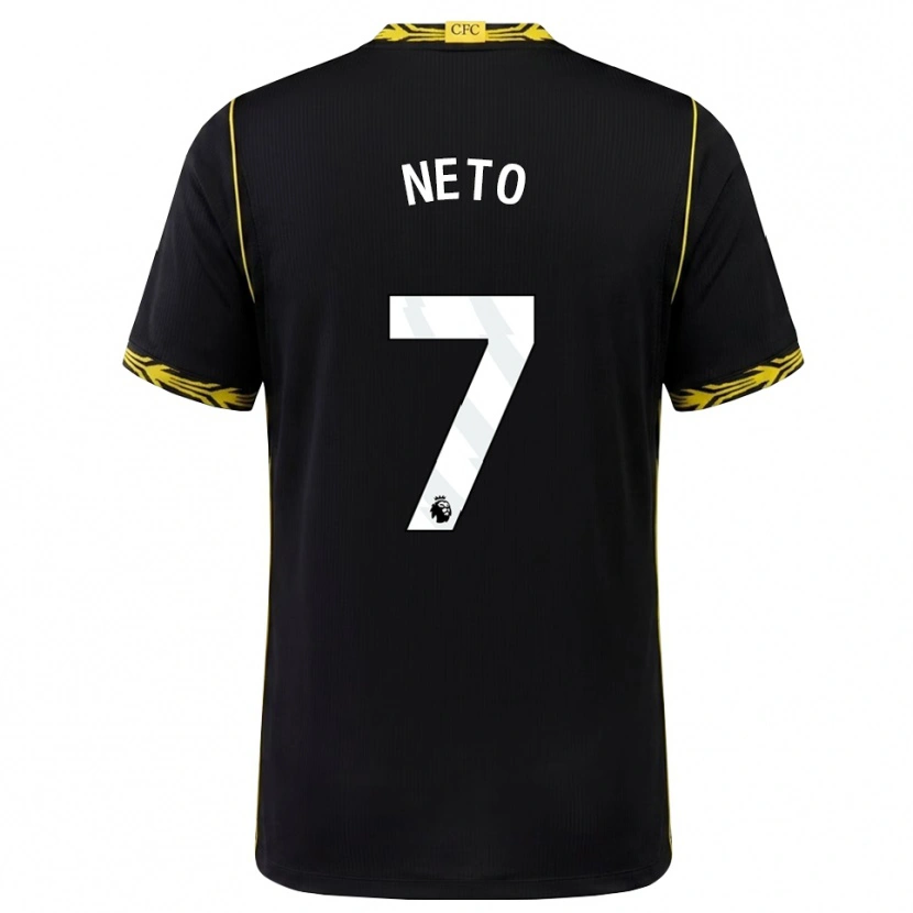 Danxen Hombre Camiseta Pedro Neto #7 Negro Amarillo 2ª Equipación 2026/27 La Camisa México