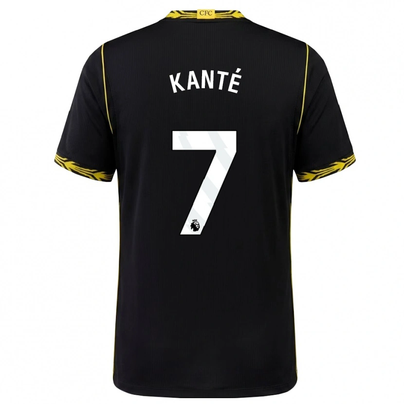 Danxen Hombre Camiseta N'golo Kante #7 Negro Amarillo 2ª Equipación 2026/27 La Camisa México