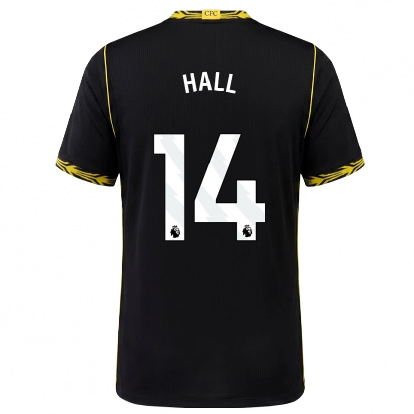 Danxen Hombre Camiseta Jacob Hall #14 Negro Amarillo 2ª Equipación 2026/27 La Camisa México