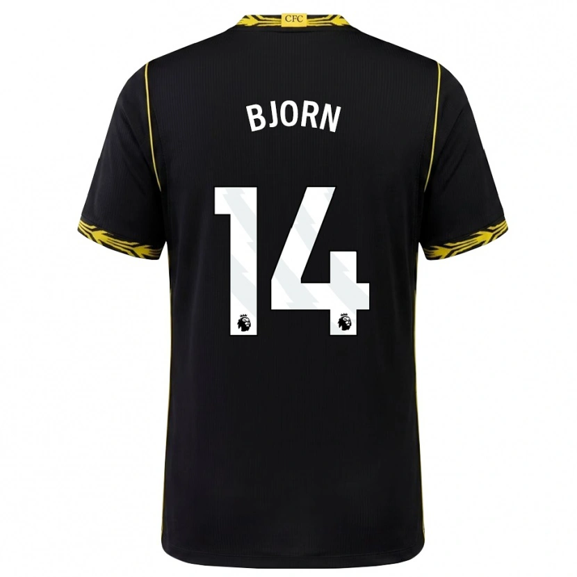 Danxen Hombre Camiseta Nathalie Björn #14 Negro Amarillo 2ª Equipación 2026/27 La Camisa México