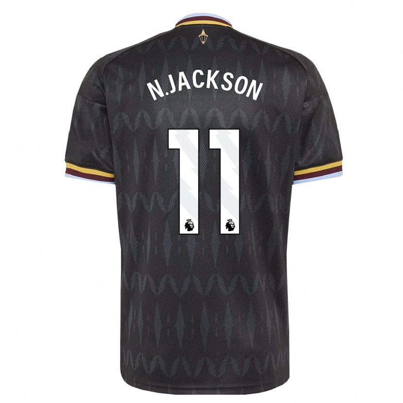 Danxen Hombre Camiseta Nicolas Jackson #11 Azulaciano Negro Amarillo 2ª Equipación 2026/27 La Camisa México