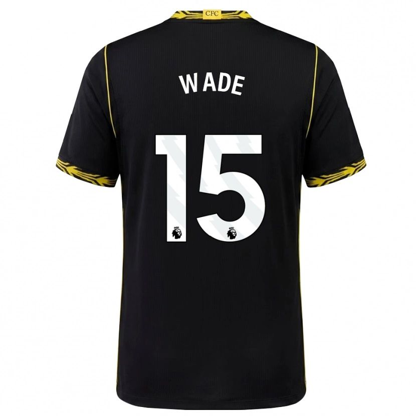 Danxen Hombre Camiseta Shaun Wade #15 Negro Amarillo 2ª Equipación 2026/27 La Camisa México