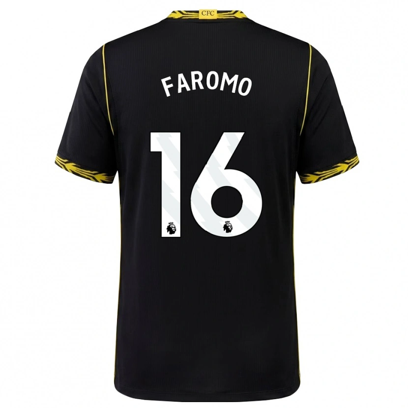 Danxen Hombre Camiseta Trey Faromo #16 Negro Amarillo 2ª Equipación 2026/27 La Camisa México