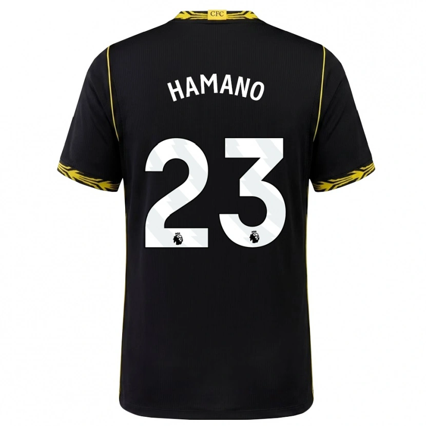 Danxen Hombre Camiseta Maika Hamano #23 Negro Amarillo 2ª Equipación 2026/27 La Camisa México