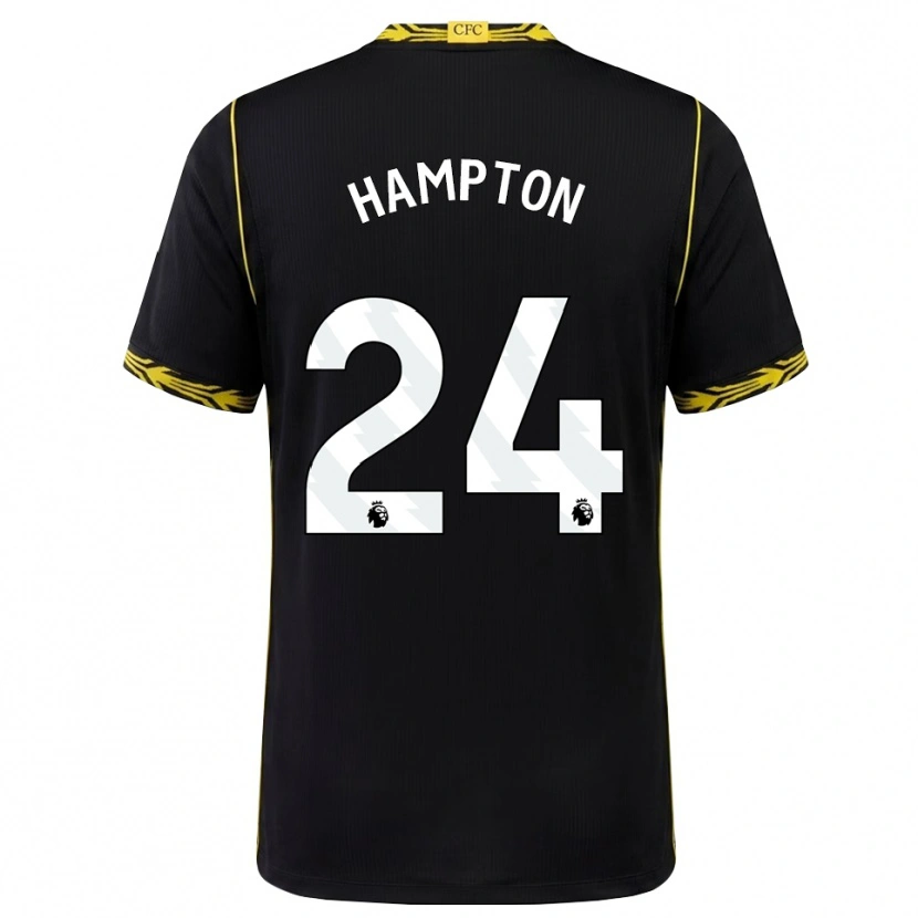 Danxen Hombre Camiseta Hannah Hampton #24 Negro Amarillo 2ª Equipación 2026/27 La Camisa México