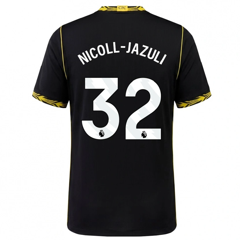 Danxen Hombre Camiseta Mahdi Nicoll-Jazuli #32 Negro Amarillo 2ª Equipación 2026/27 La Camisa México