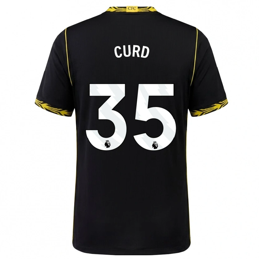 Danxen Hombre Camiseta Ted Curd #35 Negro Amarillo 2ª Equipación 2026/27 La Camisa México