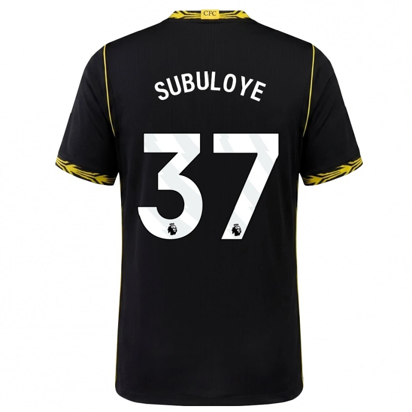 Danxen Hombre Camiseta Olutayo Subuloye #37 Negro Amarillo 2ª Equipación 2026/27 La Camisa México