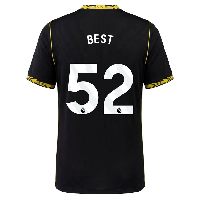 Danxen Hombre Camiseta Kian Best #52 Negro Amarillo 2ª Equipación 2026/27 La Camisa México