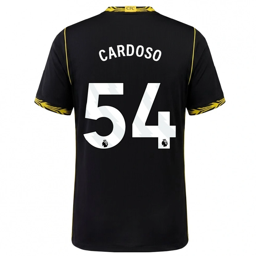 Danxen Hombre Camiseta Leo Cardoso #54 Negro Amarillo 2ª Equipación 2026/27 La Camisa México