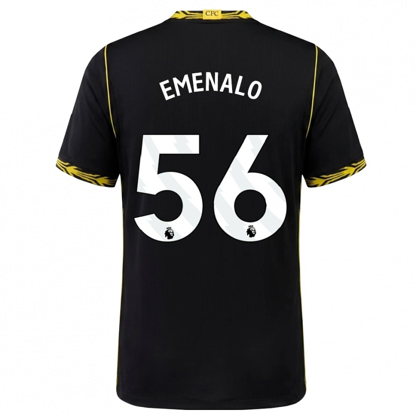 Danxen Hombre Camiseta Landon Emenalo #56 Negro Amarillo 2ª Equipación 2026/27 La Camisa México