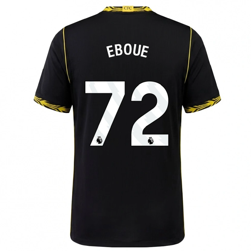 Danxen Hombre Camiseta Mathis Eboué #72 Negro Amarillo 2ª Equipación 2026/27 La Camisa México