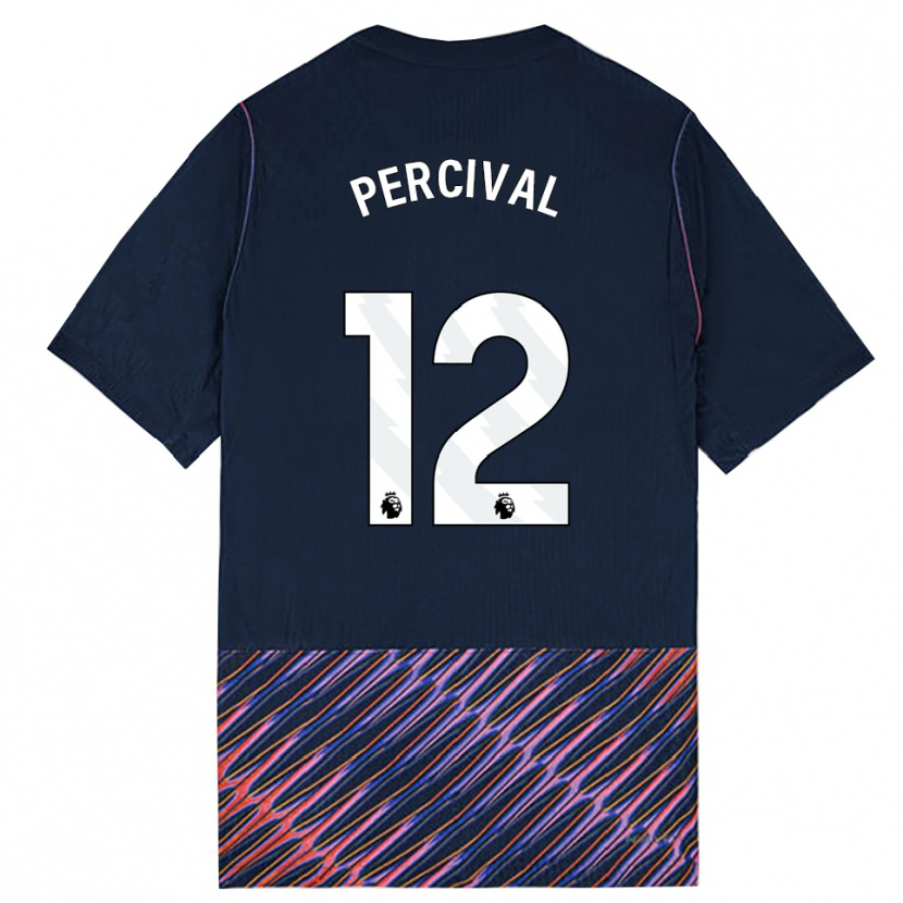 Danxen Hombre Camiseta Ria Percival #12 Azulreal Blanco 2ª Equipación 2026/27 La Camisa México