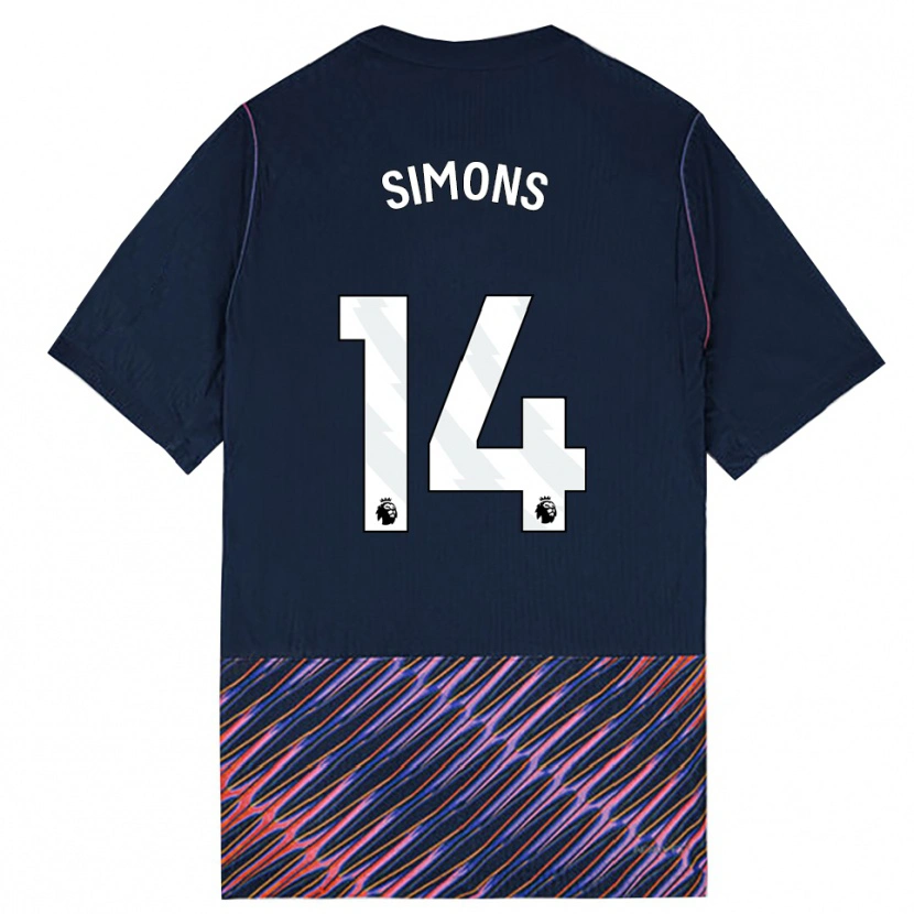 Danxen Hombre Camiseta Zach Simons #14 Azulreal Blanco 2ª Equipación 2026/27 La Camisa México